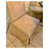 Design Center Silk Upholstered Chair 40 1/2" H, 21" D, 22" W. $300