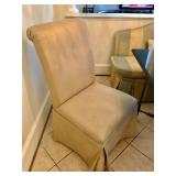 Design Center Silk Upholstered Chair 40 1/2" H, 21" D, 22" W. $300