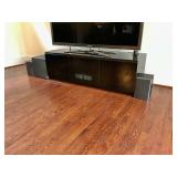 Black Lacquered TV Stand 60 3/4