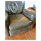 Bradington Young Leather Reclining Chairs 36 1/4" H, 40" W, 30 1/2" D. $150 Each