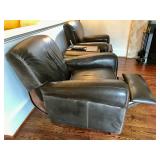 Bradington Young Leather Reclining Chairs 36 1/4" H, 40" W, 30 1/2" D. $150 Each