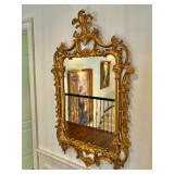 Italian Baroque Style Gold Statement Mirror 27 1/2” W, 49” H. $330