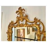 Italian Baroque Style Gold Statement Mirror 27 1/2” W, 49” H. $330