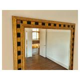 Gold & Black Wood Mirror 30” W, 42” H. By Carolina Mirror Company. $300 