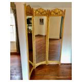 Gilded Mirror Screen 78” H, 60” W. $1,000 