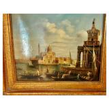 Douglas Oil Painting Venice Scene 19 1/2” W, 18” H. $240 