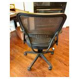 Black Leather Office Chair 40” H, 27” W, 22” D. $150 