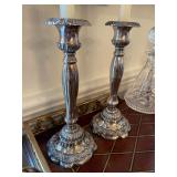 Neiman Marcus Silver Plated Candle Sticks Set of 2. 10 1/2" H. $50