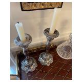 Neiman Marcus Silver Plated Candle Sticks Set of 2. 10 1/2" H. $50