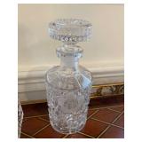 Cut Glass Decanter 9" $20