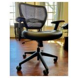 Black Leather Office Chair 40” H, 27” W, 22” D. $150