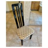 Contemporary Black Chair 42” H, 16” D  $75