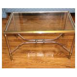 Maison Jansen-Style Chrome & Glass MCM Coffee Table 