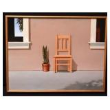 Painting By New York Artist, R.B. Sprague Titled Sanseveria & Chair
