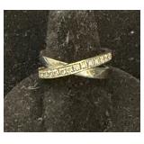 14K WG Ring, Channel Set Brilliant- Cut Diamonds - Siz