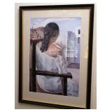 Framed Salvador Dali Art Print Titled "Seated Girl Seen From The Back", 1925
