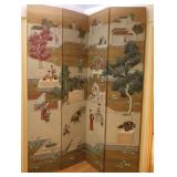 Chinese Hand-Painted Oriental Screen - 7