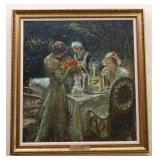 Painting By Hungarian/American Impressionist Artist, Louis Mark, "Five O