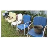 old metal lawn chairs!