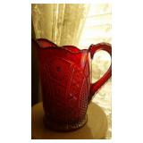red carnival glass