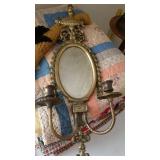 vintage brass mirror sconces