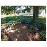 old metal lawn furniture