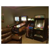 FRISCO SALE FR, PINBALL MACHINES, ARCADE GAMES, SIGNED GUITARS HIGH END FURNITURE, GALAGA MS. PACMAN