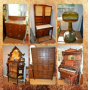 ANTIQUES & MID CENTURY FURNITURE GALORE, ANTIQUE MEDICAL CABINETS, RECORDS, STAINED GLASS, CLOCKS!