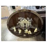 LACQUER ROUND CHINOISERIE PANEL
