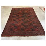 ANTIQUE ENSARI AFGHAN WOOL HAND MADE RUG ~100 YRS