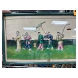 ANTIQUE PITH RICE PAINTING 