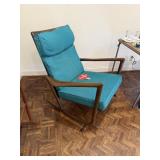 SELIG DANISH MID CENTURY ROCKING CHAIR W TAGS