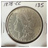 KEY DATE MORGAN SILVER DOLLARS CARSON CITY CC