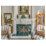 FIRE SCREEN AND ANTIQUE SECRETARY NOT FOR SALE