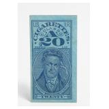 Blue US Cigarette Tax Stamp