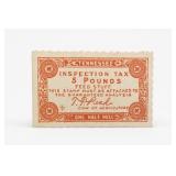 Tennessee Inspection Tax Stamp 5 Pounds