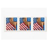 Three USA 32 Cent Flag Stamps
