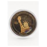 United States Dollar Coin with Statue of Liberty