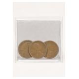 Three Assorted Metal Coins in Sleeve