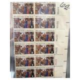 Sheet of Multicolor Postage Stamps