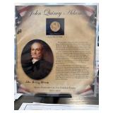 John Quincy Adams Commemorative Display with Coin