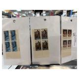 Three Sheets of Postage Stamps