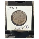 1920-S Buffalo Nickel in Holder