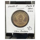 2008-P Van Buren Dollar Coin in Holder