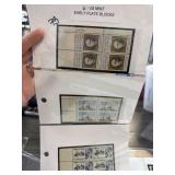 Three Sheets of US Postage Stamps