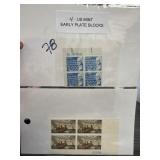 Two Plate Block Postage Stamp Sets