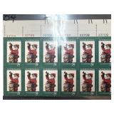 Sheet of Holiday Postage Stamps