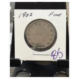 1902 Liberty Head Nickel in Holder
