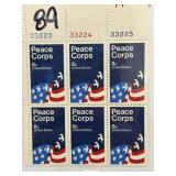 Sheet of Six Peace Corps 8¢ Stamps