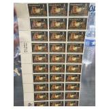 Sheet of Decorative Postage Stamps